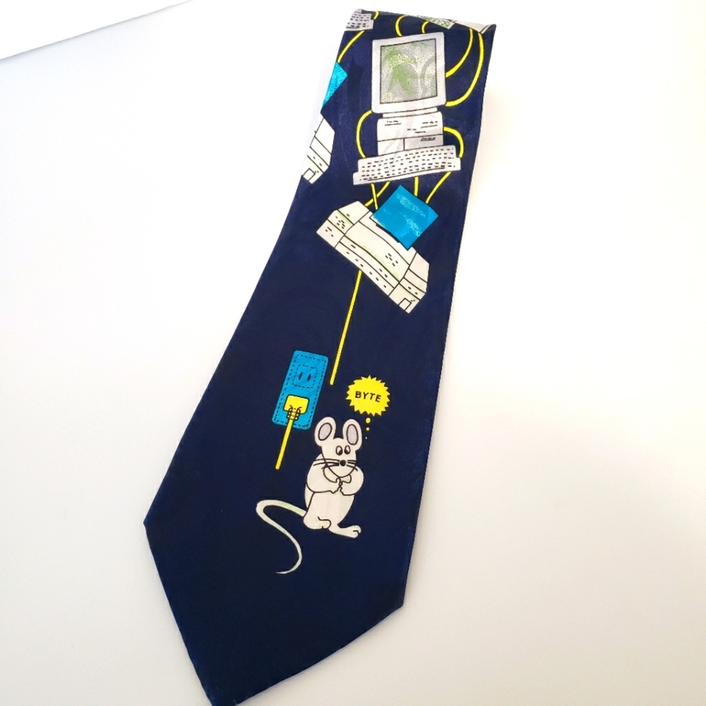 Mens Tie Computer Mouse Handmade